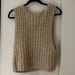 Free People Crochet Colored Vest